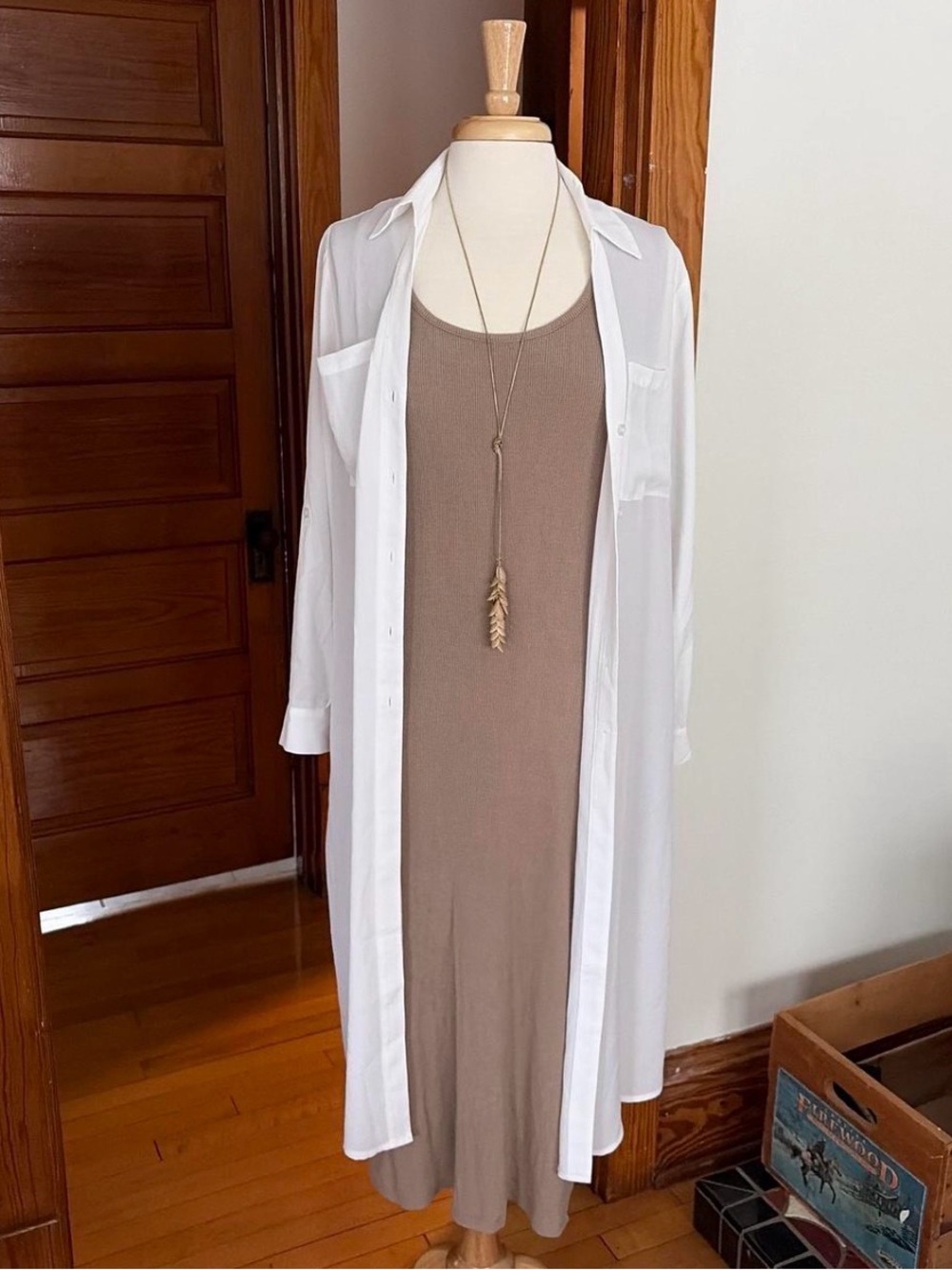 Rachel Zoe Taupe Ribbed Jersey Dress